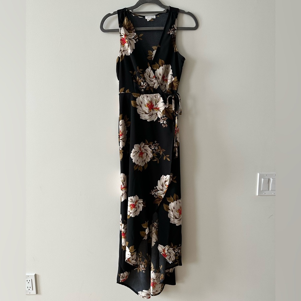 Leith high low maxi wrap dress